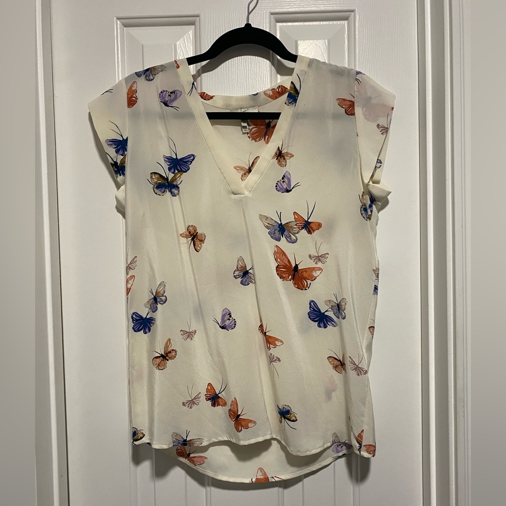 Joie XS butterfly v-neck blouse